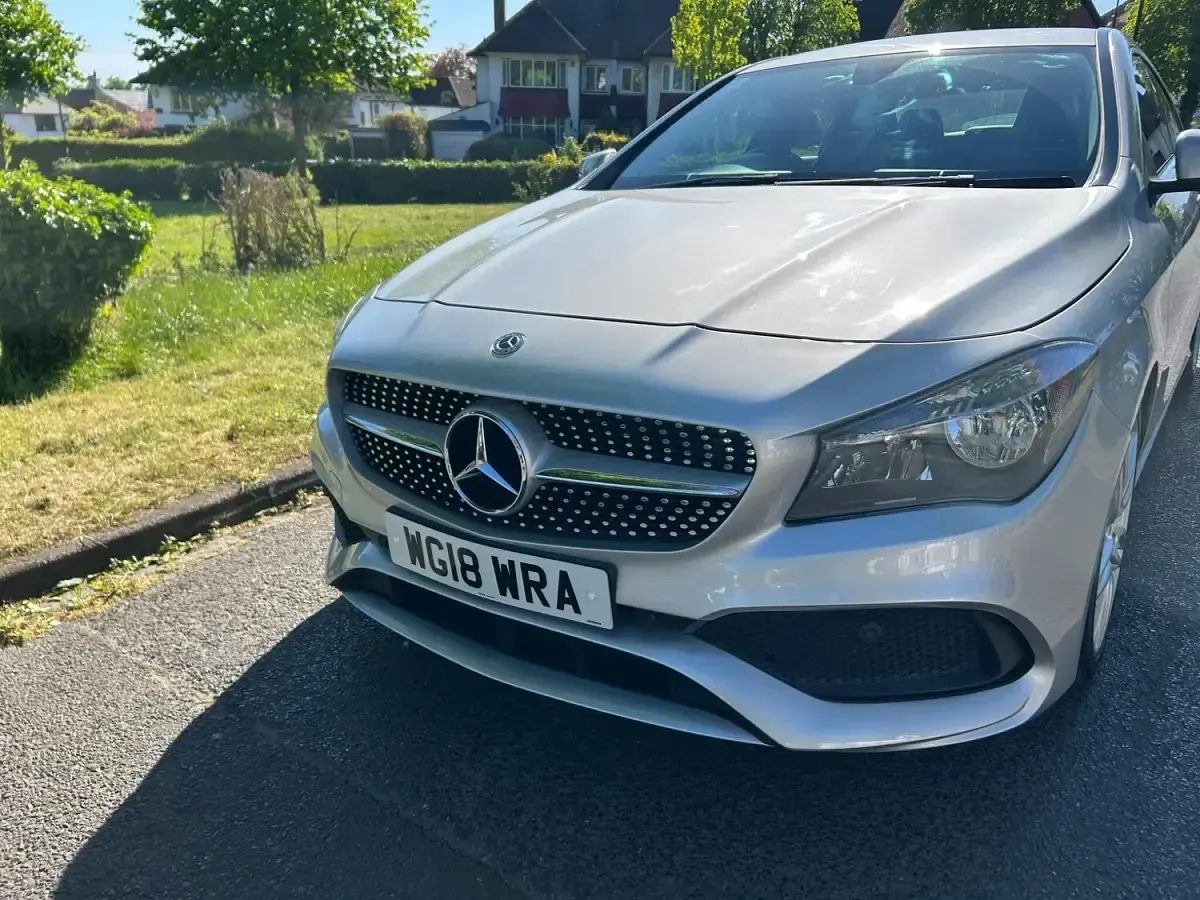 Used Mercedes CLA180 AMG line 122 HP (89 kW) 2018 Silver Sedan