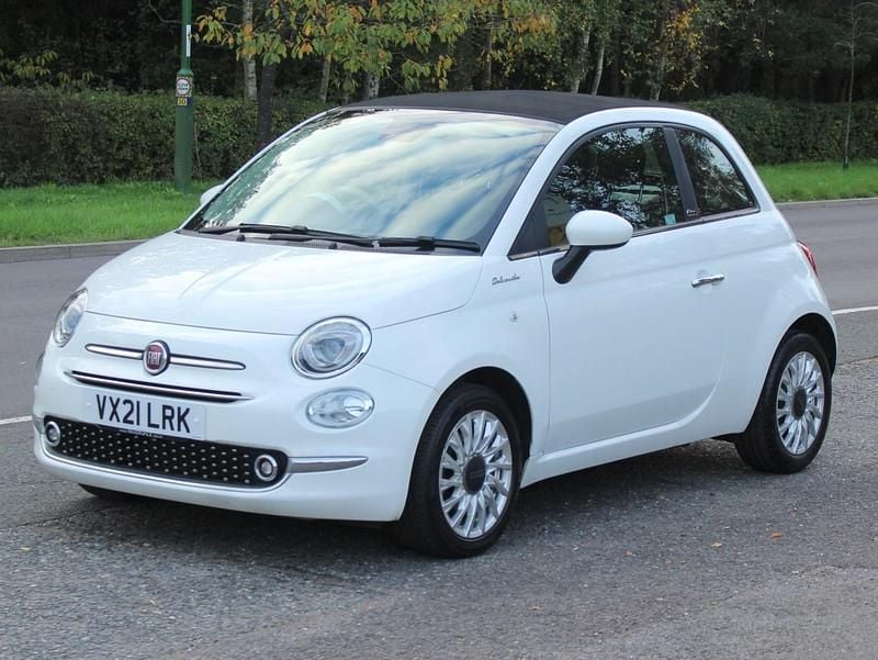 White Used 2021 Fiat 500C Dolcevita Cabriolet | £11,450 (Fair price) - Image 1/4