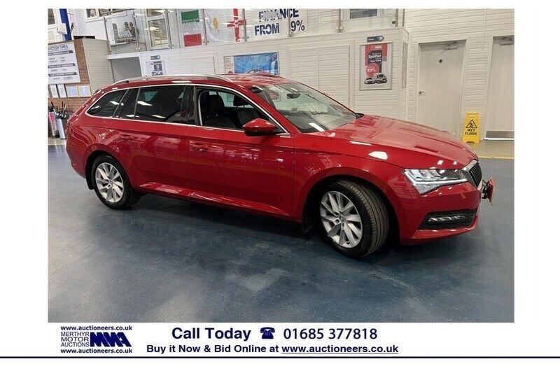 Red Used 2021 Skoda Superb SE Technology Estate | £16,868 (Good price) - Image 1/4