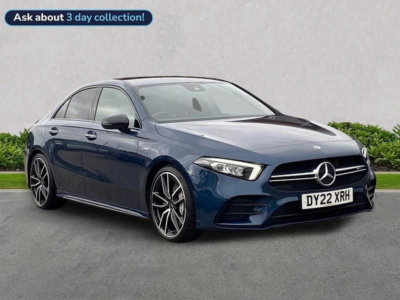 Blue Used 2022 Mercedes A35 AMG Premium Sedan | £26,192 (Fair price) - Image 1/4