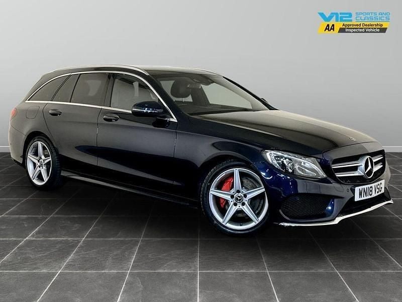 Blue Used 2018 Mercedes C220 AMG line Estate | £10,795 (Super price) - Image 1/4