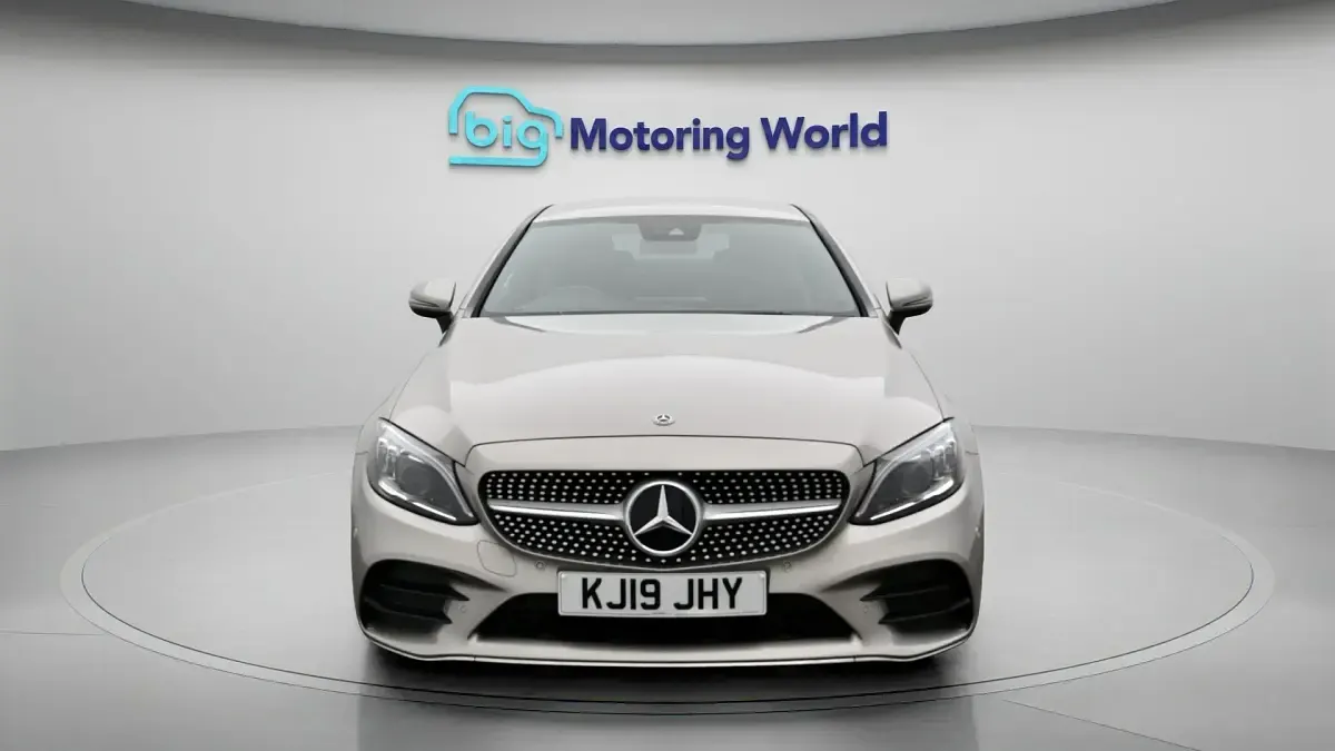 Used Mercedes C300 AMG line 245 HP (180 kW) 2019 Silver Coupe