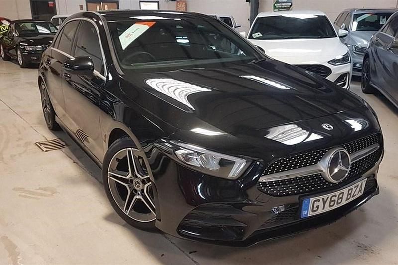 Used Mercedes A200 AMG line 163 HP (119 kW) 2018 Black Hatchback