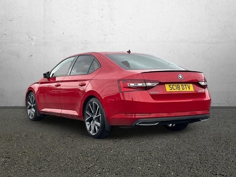 Used Skoda Superb SportLine 150 HP (110 kW) 2018 Red Hatchback