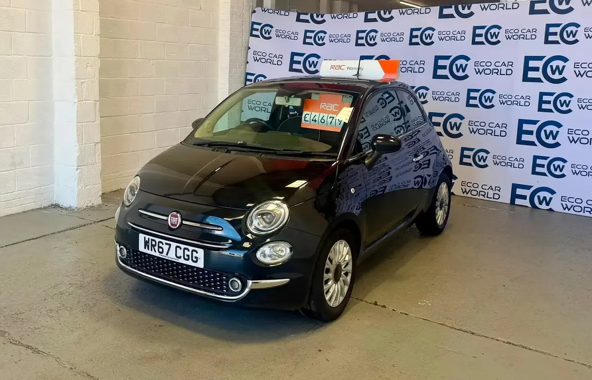 Used Fiat 500 Lounge 69 HP (50 kW) 2017 Black Hatchback