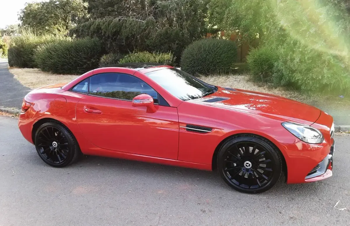 Used Mercedes SLC200 AMG line 184 HP (135 kW) 2016 Red Cabriolet