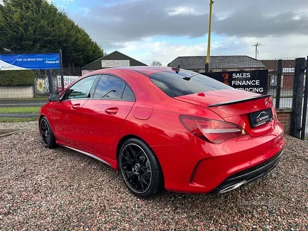 Used Mercedes CLA220 AMG line 177 HP (130 kW) 2017 Red Coupe