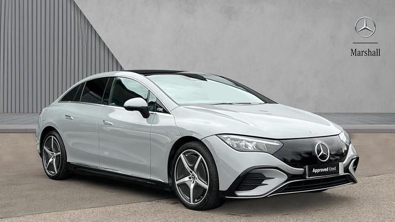 Used Mercedes EQE300 AMG Line Premium 180 kW (245 HP) 2023 Manufaktur alpine grey solid Sedan