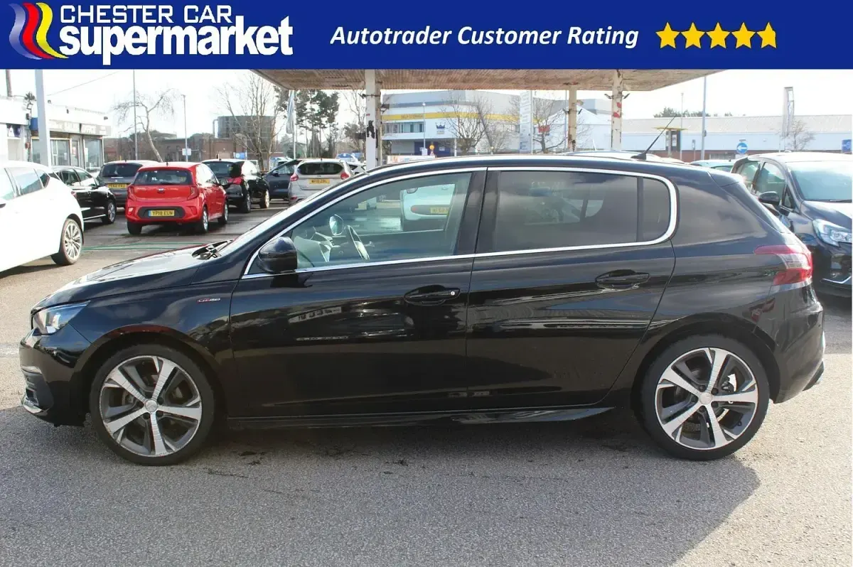 Used Peugeot 308 GT-line 130 HP (95 kW) 2019 Black Hatchback