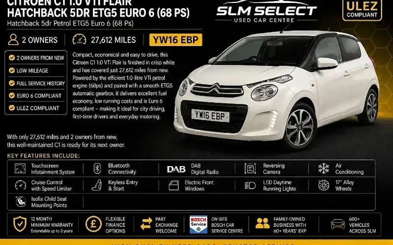 Used Citroën C1 Flair 68 HP (50 kW) 2017 Hatchback