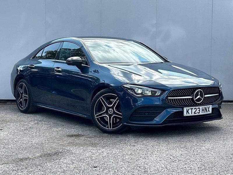 Blue Used 2023 Mercedes CLA200 AMG line Coupe | £22,751 (Super price) - Image 1/4