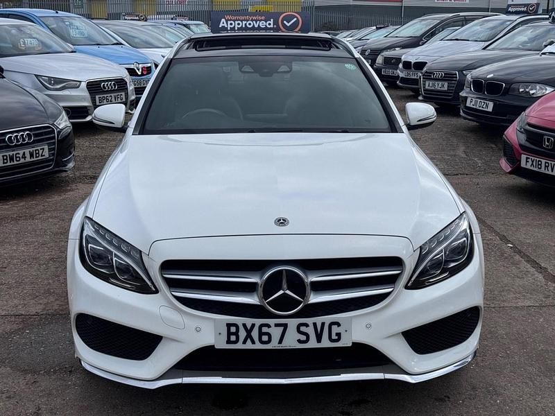 Used Mercedes C220 AMG line 170 HP (125 kW) 2026 White Estate
