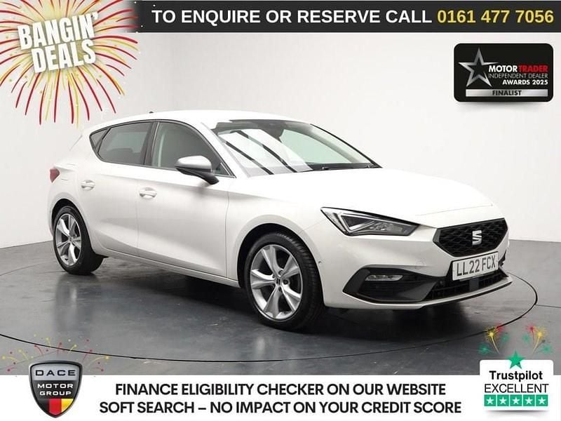 White Used 2022 Seat Leon FR Hatchback | £12,480 (Fair price) - Image 1/3
