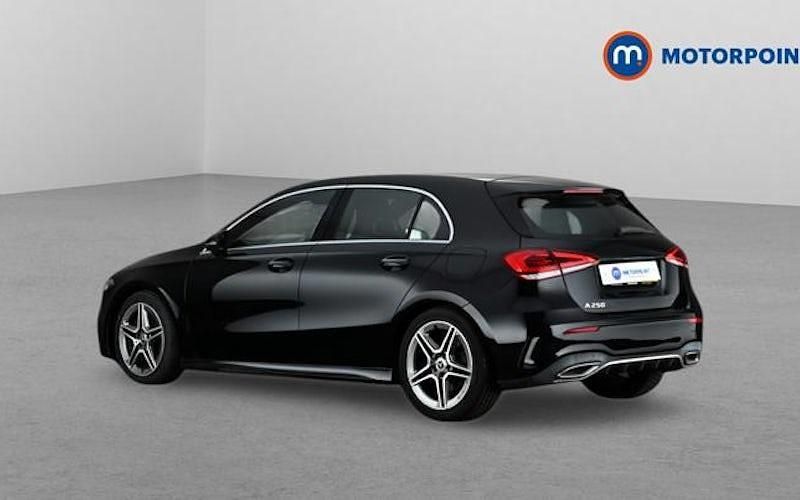 Used Mercedes A250 AMG line 224 HP (164 kW) 2019 Black Hatchback