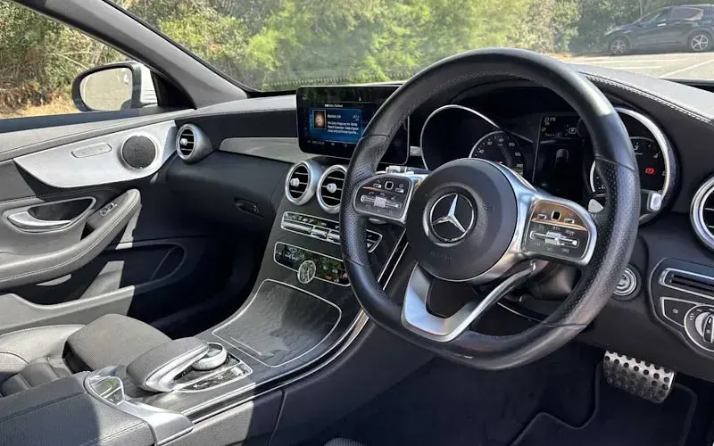 Used Mercedes C220 AMG line 194 HP (142 kW) 2021 White Cabriolet