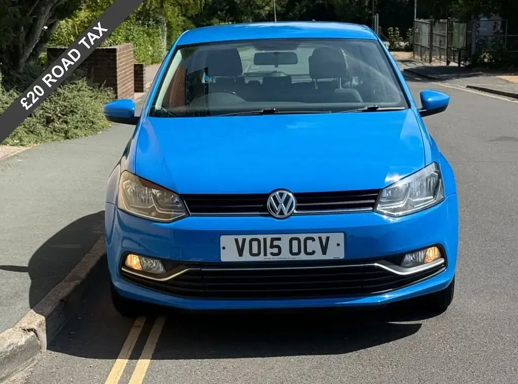 Used VW Polo SE 60 HP (44 kW) 2015 Blue Hatchback
