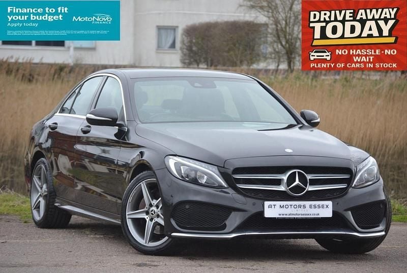 Black Used 2014 Mercedes C220 AMG line Sedan | £6,500 (Expensive) - Image 1/4