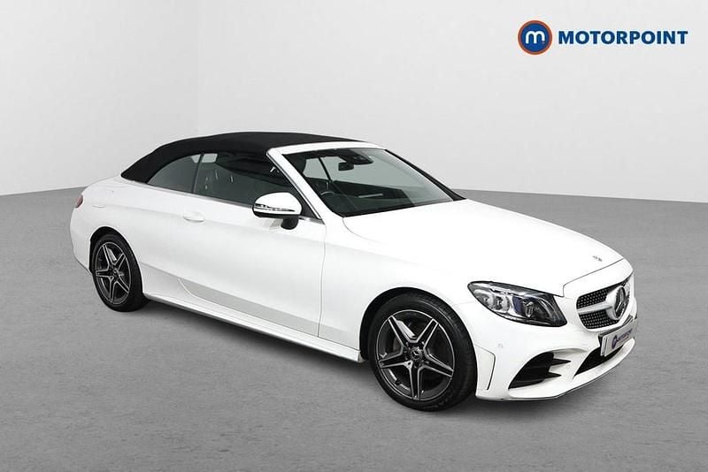 White Used 2020 Mercedes C220 AMG Line Premium Cabriolet | £24,949 (Fair price) - Image 1/4