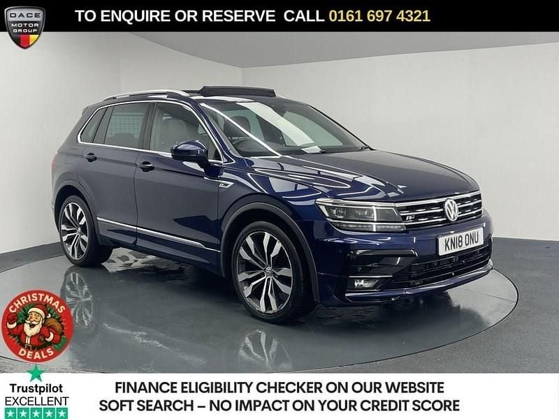Blue Used 2018 VW Tiguan R-line SUV | £17,940 (Good price) - Image 1/3