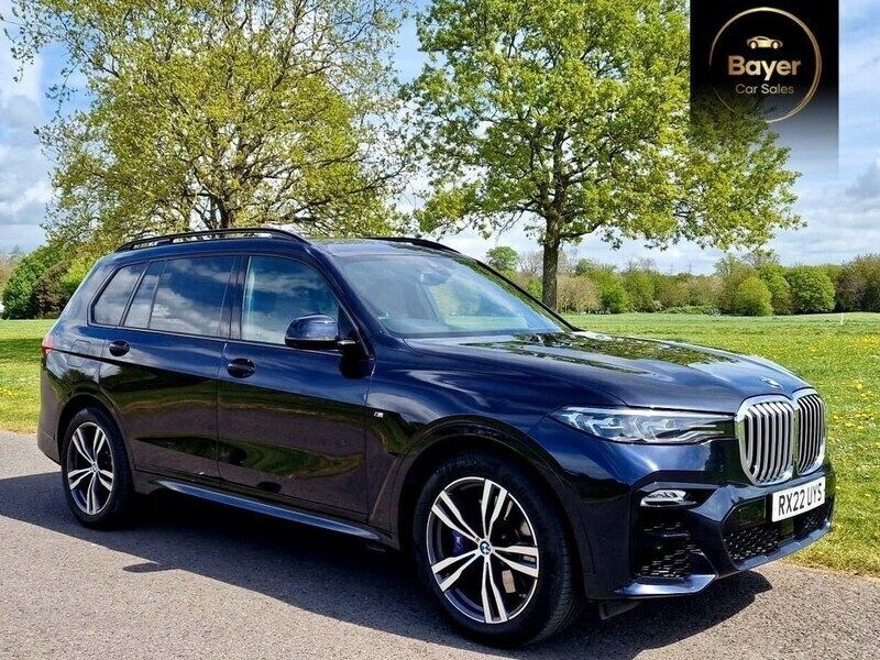 Black Used 2022 BMW X7 M Sport SUV | £49,785 (Good price) - Image 1/4