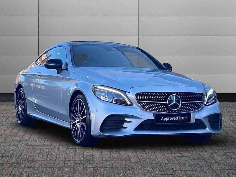 Silver Used 2022 Mercedes C300e AMG line Coupe | £33,790 (A bit pricey) - Image 1/4