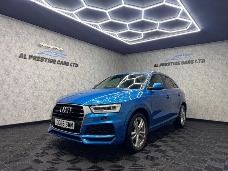 Blue Used 2017 Audi Q3 S-Line SUV | £12,499 (Good price) - Image 1/4