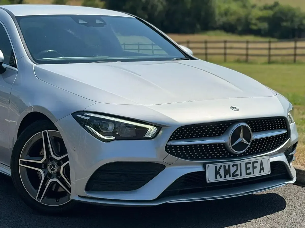 Used Mercedes CLA220 AMG line 190 HP (139 kW) 2021 Silver Coupe