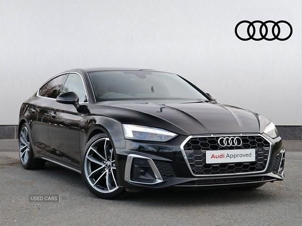 Black Used 2022 Audi A5 S-Line Hatchback | £23,990 (Fair price) - Image 1/4