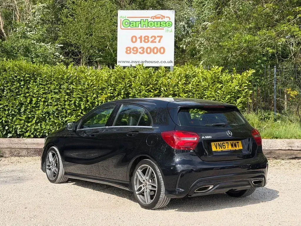 Used Mercedes A180 AMG line 122 HP (89 kW) 2017 Black Hatchback