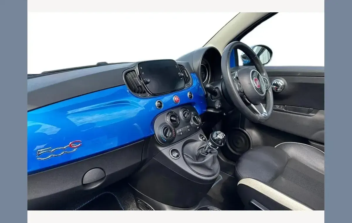 Used Fiat 500 Mirror 68 HP (50 kW) 2018 Blue Cabriolet