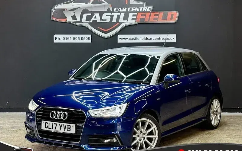 Begagnad Audi A1 Sportback S-Line 125 HK (91 kW) 2017 Blå Halvkombi