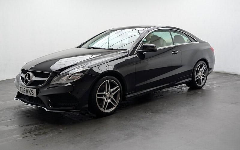 Used Mercedes E200 AMG line 184 HP (135 kW) 2015 Black Coupe