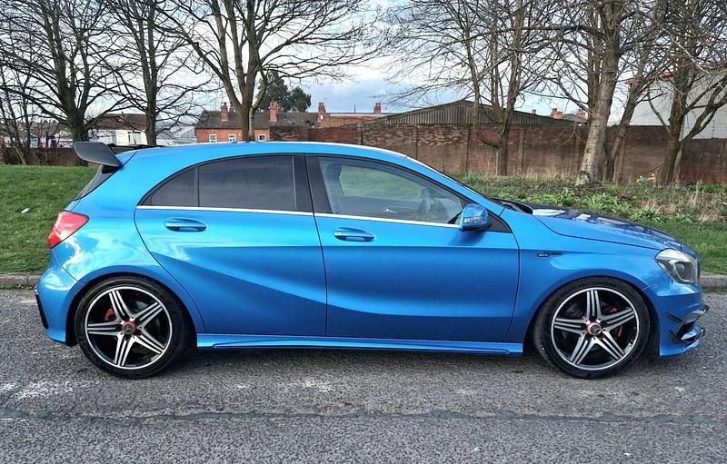 Used Mercedes A250 AMG 2014 Blue Hatchback