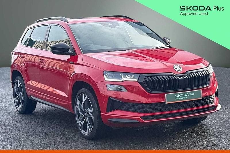 Used Skoda Karoq SportLine 147 HP (108 kW) 2025 Velvet red metallic SUV