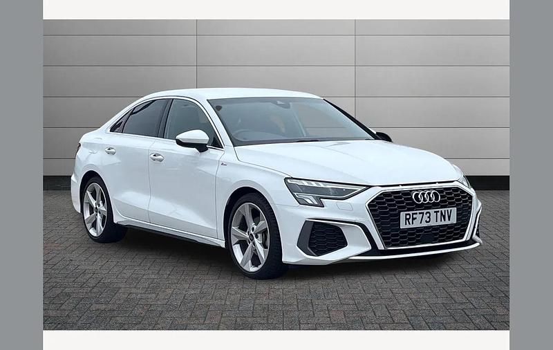 Used Audi A3 S-Line 150 HP (110 kW) 2023 Ibis white Sedan