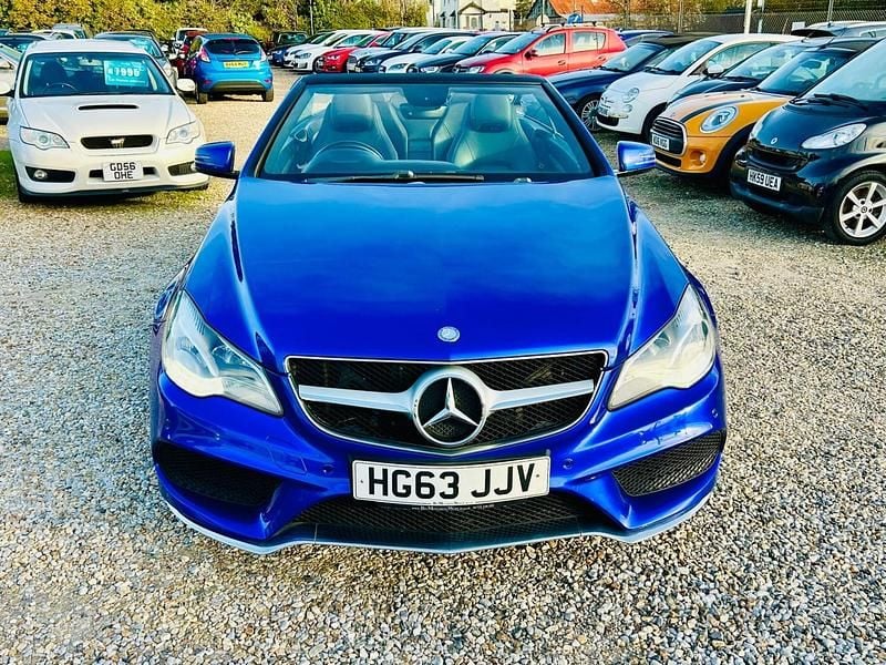 Used Mercedes E220 AMG 170 HP (125 kW) 2014 Blue Cabriolet