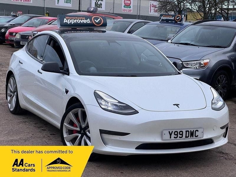 Used Tesla Model 3 Performance 461 kW (627 HP) 2019 White Sedan