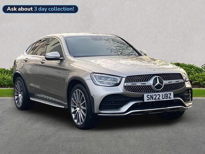 Silver Used 2022 Mercedes GLC300 AMG Line Premium Coupe | £32,237 (Expensive) - Image 1/4