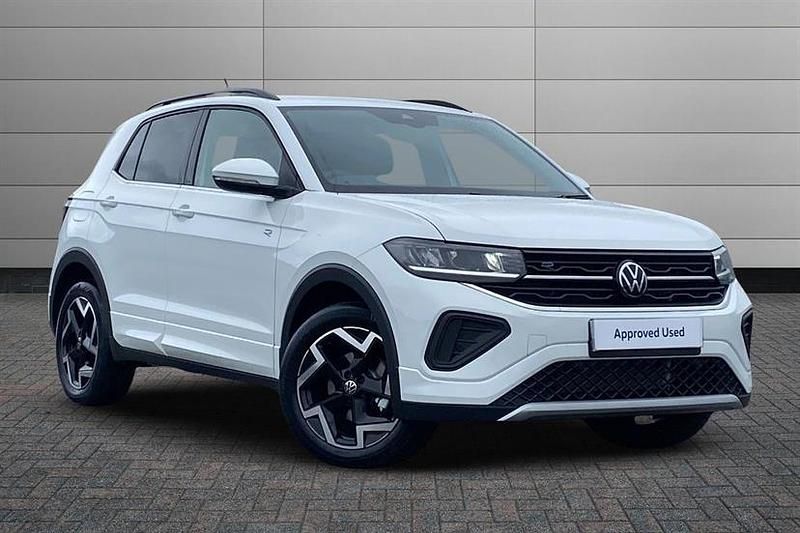 Pure white New 2025 VW T-Cross R-line SUV | £26,495 (Fair price) - Image 1/3