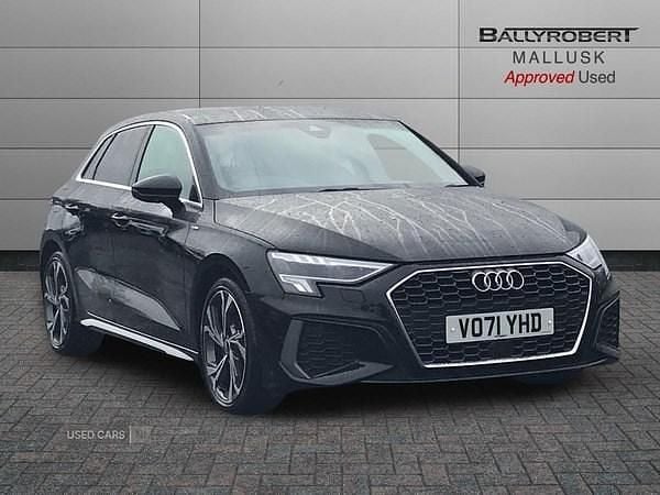 Used Audi A3 S-Line 116 HP (85 kW) 2021 Black Sedan