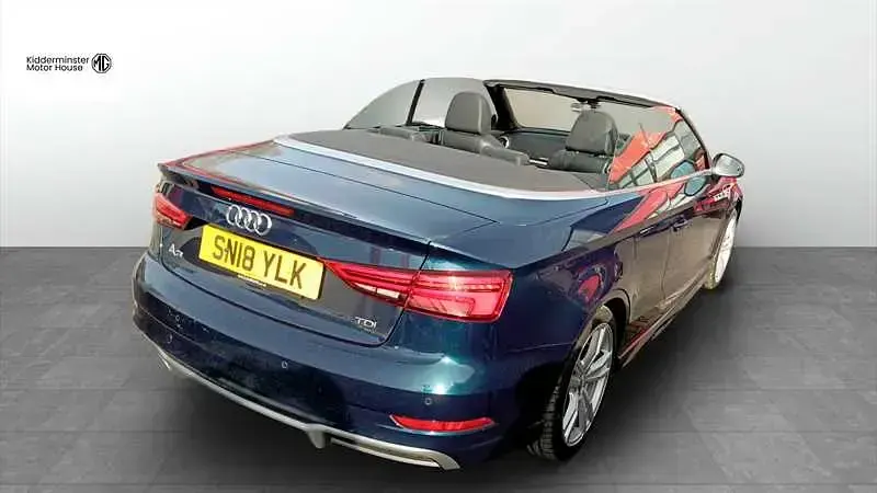 Used Audi A3 Cabriolet S-Line 110 HP (80 kW) 2018 Blue Cabriolet