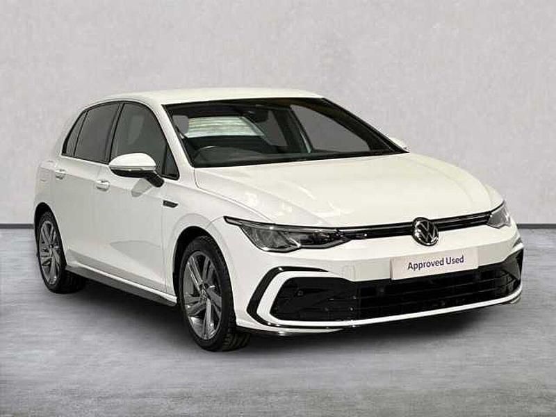White Used 2021 VW Golf VII R-line Hatchback | £17,666 (Fair price) - Image 1/4
