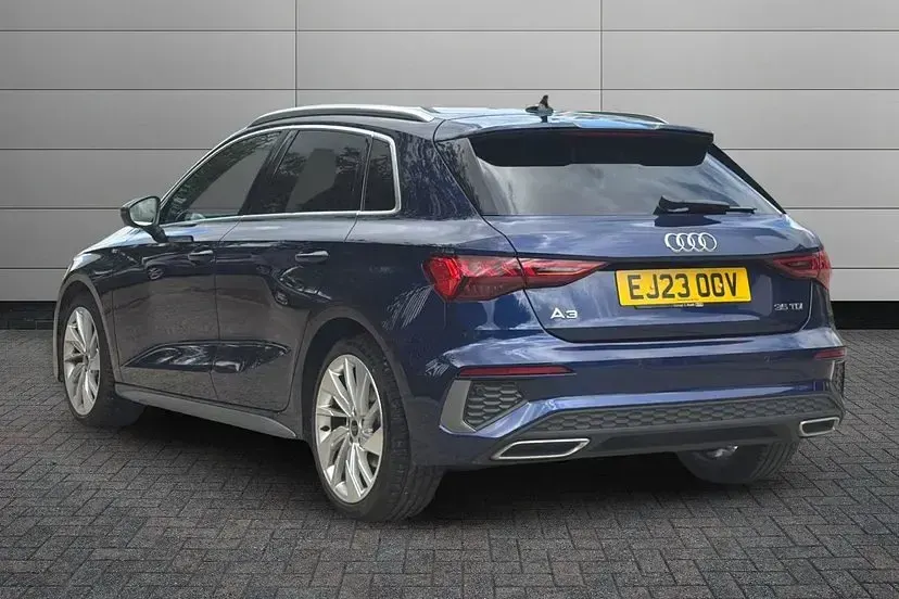 Used Audi A3 S-Line 150 HP (110 kW) 2023 Blue Sedan