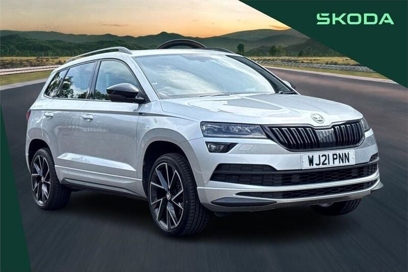 Silver Used 2021 Skoda Karoq SportLine SUV | £23,495 (Fair price) - Image 1/4