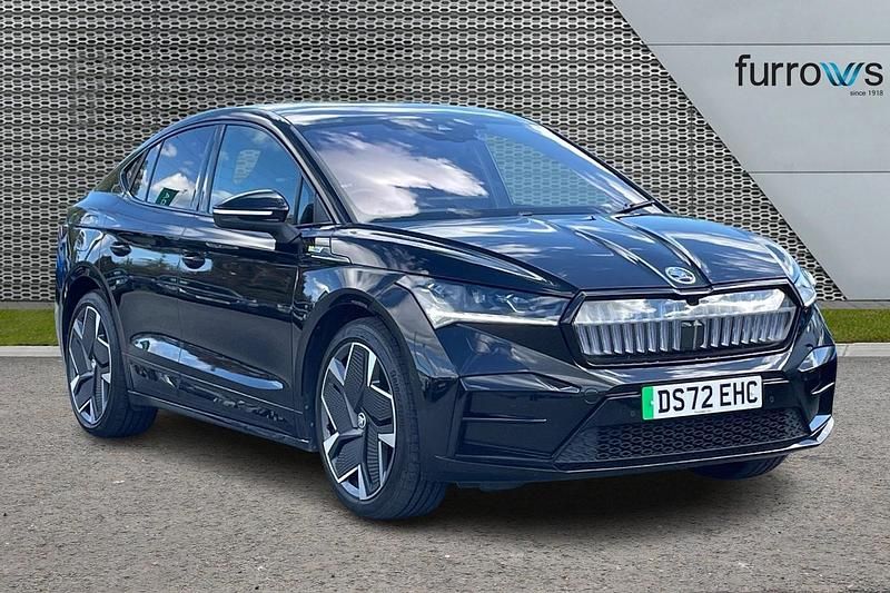 Black Used 2023 Skoda Enyaq iV vRS SUV | £28,995 (Fair price) - Image 1/4