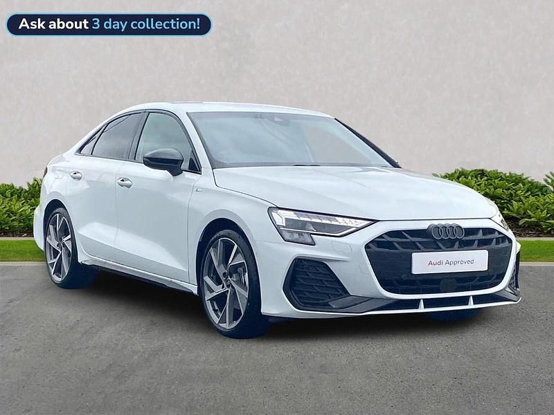 White Used 2025 Audi A3 Black Edition Sedan | £31,070 (Expensive) - Image 1/4