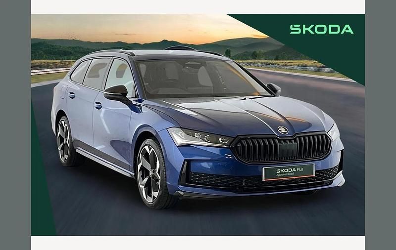 Blue New 2025 Skoda Superb SportLine Estate | £43,790 (Fair price) - Image 1/3