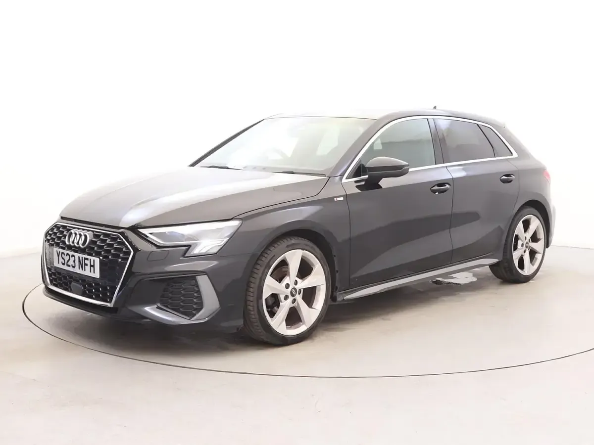 Used Audi A3 S-Line 110 HP (80 kW) 2023 Black Sedan