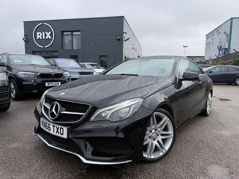 Used Mercedes E220 AMG line 177 HP (130 kW) 2016 Black Coupe