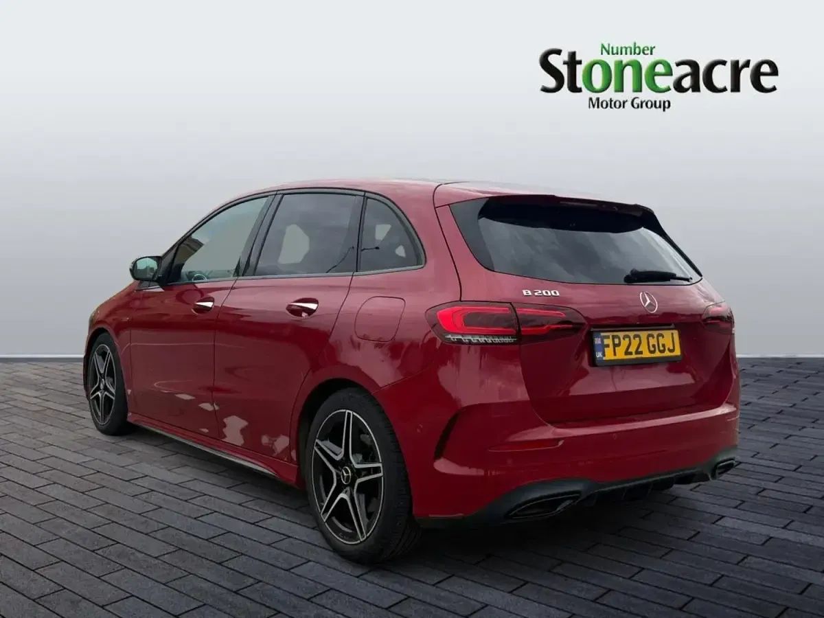 Used Mercedes B200 AMG line 163 HP (119 kW) 2022 Red Hatchback